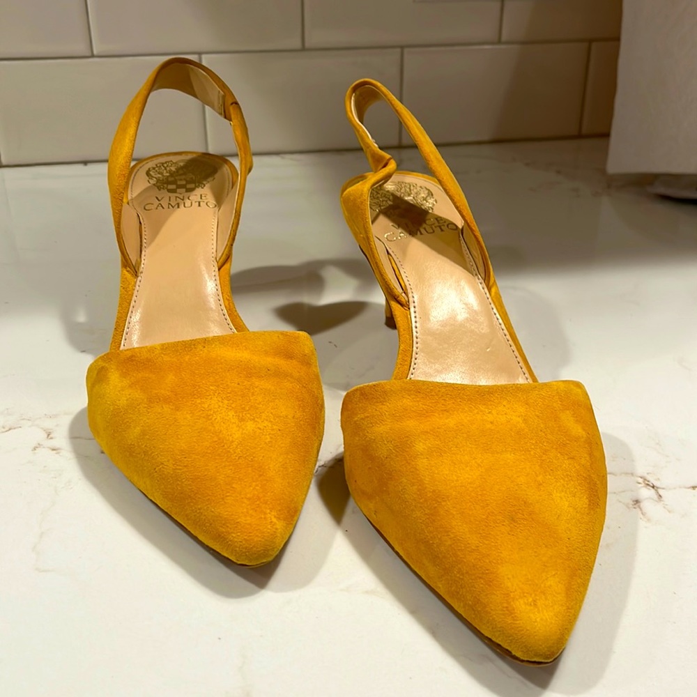 Vince Camuto sling back heels.